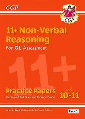 11plus GL Non-Verbal Reasoning Practice Papers: Ages 10-11 Pack 2 (inc Parents' Guide & Online Ed) hind ja info | Laste õpikud | kaup24.ee
