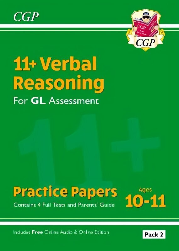 11plus GL Verbal Reasoning Practice Papers: Ages 10-11 - Pack 2 (with Parents' Guide & Online Ed) цена и информация | Laste õpikud | kaup24.ee