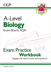 A-Level Biology: AQA Year 1 & 2 Exam Practice Workbook - includes Answers hind ja info | Laste õpikud | kaup24.ee