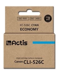 Actis KC-526C tint Canoni printerile; Canon CLI-526C asendus; Standard; 10 ml; tsüaan hind ja info | Tindiprinteri kassetid | kaup24.ee