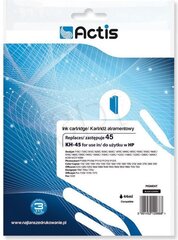 Actis KH-45 tint HP printerile; HP 45 51645A asendus; Standard; 44 ml; must цена и информация | Картриджи для струйных принтеров | kaup24.ee