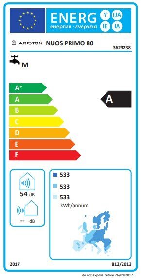 Soojuspumbaga veesoojendi Ariston Nuos Primo80, 80L, 3623238 цена и информация | Boilerid | kaup24.ee