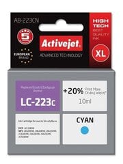Activejet AB-223CN (Brother LC 223 C), cyan hind ja info | Tindiprinteri kassetid | kaup24.ee