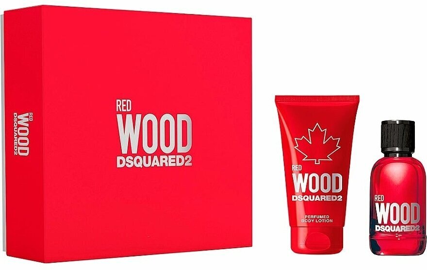 Komplekt naistele: Dsquared2 Red Wood EDT 100 ml + kehakreem 150 ml цена и информация | Naiste parfüümid | kaup24.ee