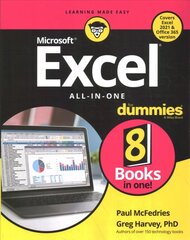 Excel All-in-One For Dummies цена и информация | Книги по экономике | kaup24.ee