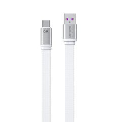 WK Design King Kong 2nd Gen, USB - USB Type C cable for fast charging / data transmission 6A 1.3m white (WDC-156) цена и информация | Кабели для телефонов | kaup24.ee