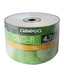 Omega DVD-R 4.7GB, 16x, DVD CD virn, 50 tk hind ja info | Vinüülplaadid, CD, DVD | kaup24.ee