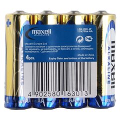 Батарейки Maxell Alkaline, AA (LR6), 4 шт. цена и информация | Батарейки | kaup24.ee