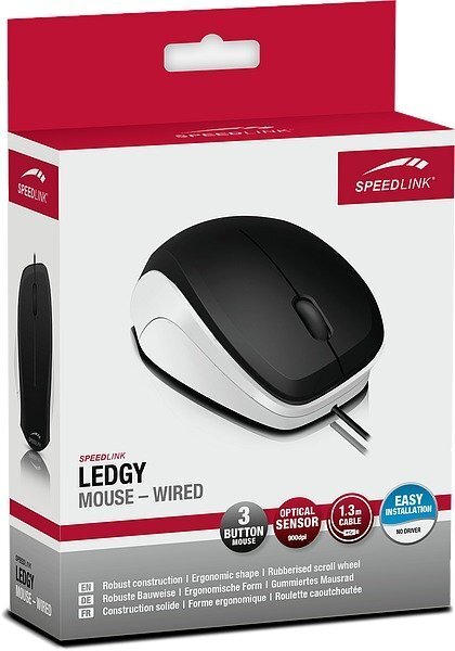 Juhtmega hiir Speedlink Ledgy, valge (SL-610000-BKWE) цена и информация | Hiired | kaup24.ee