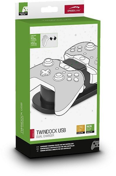 Speedlink laadija Twindock Xbox, must (SL-250000-BK) hind ja info | Mängupuldid | kaup24.ee