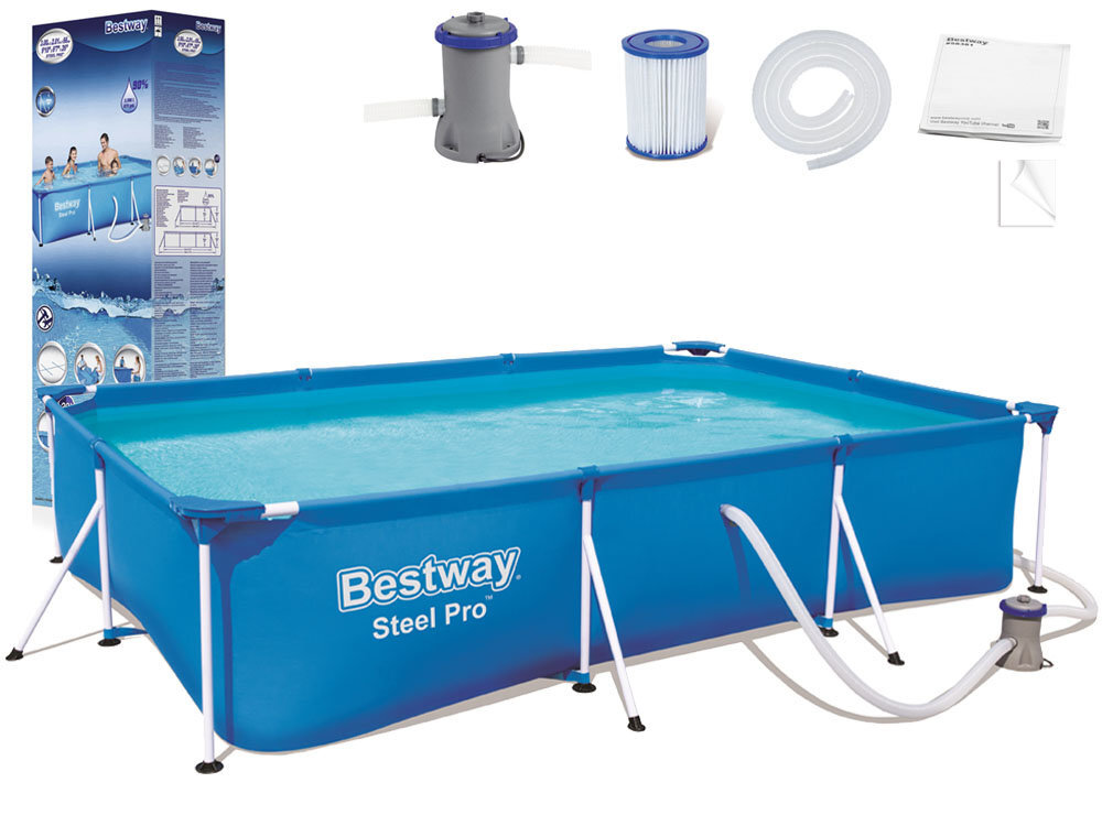 Bassein Bestway Steel Pro Splash Frame 300x201x66 cm hind ja info | Basseinid | kaup24.ee