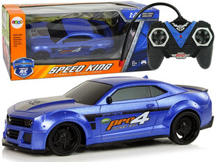 Sportauto 1:24 kaugjuhtimispuldiga, sinine hind ja info | Poiste mänguasjad | kaup24.ee