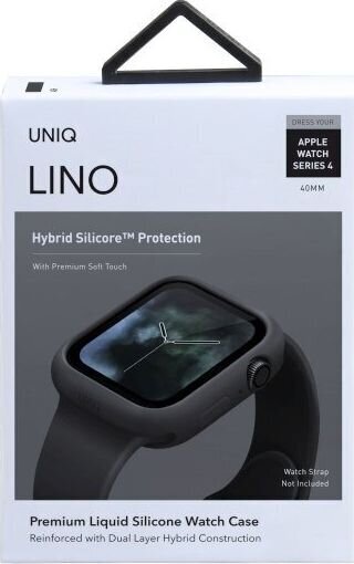 Uniq Lino, Apple Watch Series 4/5 40mm black (UNIQ71BLK) цена и информация | Nutikellade ja nutivõrude tarvikud | kaup24.ee