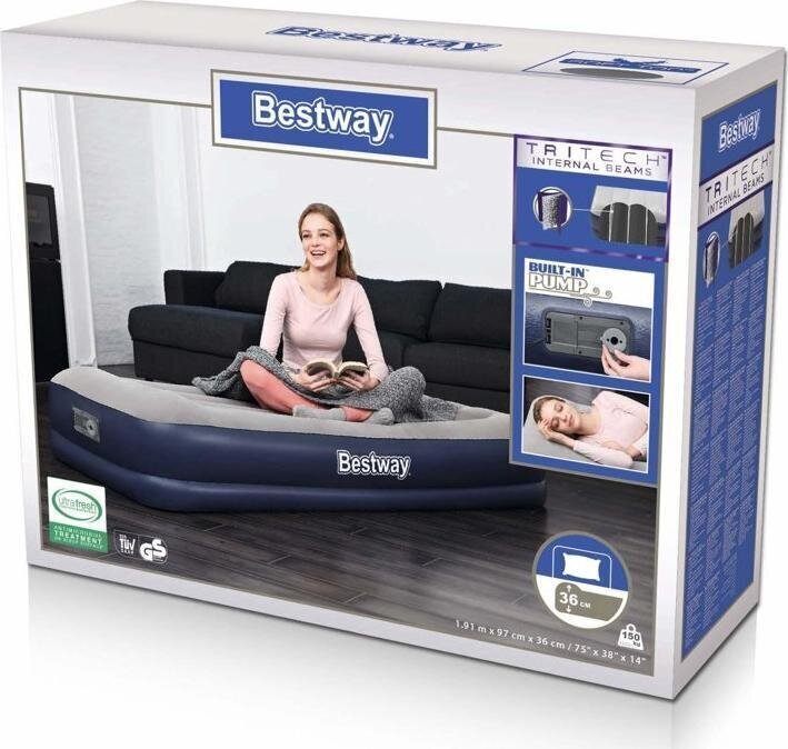 Täispuhutav madrats koos sisseehitatud elektripumbaga Bestway 191x97x36cm Tritech цена и информация | Täispuhutavad madratsid ja mööbel | kaup24.ee