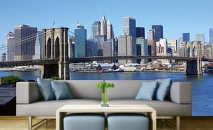 Фотообои - Нью-Йорк и Бруклинский мост 375х250 см цена и информация | Фотообои | kaup24.ee