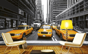 Фотообои - Желтое такси 375х250 см цена и информация | Фотообои | kaup24.ee
