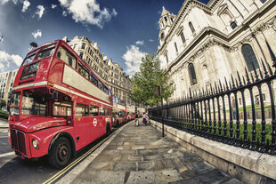 Фотообои - Двухэтажный автобус  375x250 см цена и информация | Фотообои | kaup24.ee