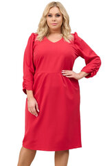 Деловое платье-карандаш Kamela из эксклюзивной ткани, красное цена и информация | Платья | kaup24.ee