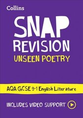 AQA Unseen Poetry Anthology Revision Guide: Ideal for Home Learning, 2022 and 2023 Exams hind ja info | Noortekirjandus | kaup24.ee