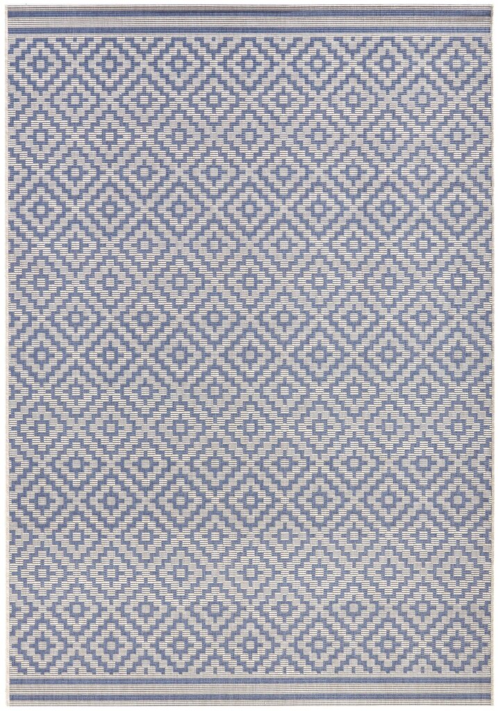 Vaip NORTHRUGS Meadow Raute Blue Cream, 80x200cm hind ja info | Vaibad | kaup24.ee