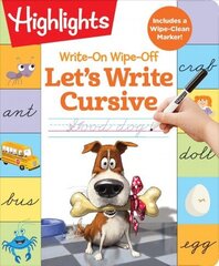 Write-On Wipe-Off: Let's Write Cursive цена и информация | Книги для детей | kaup24.ee