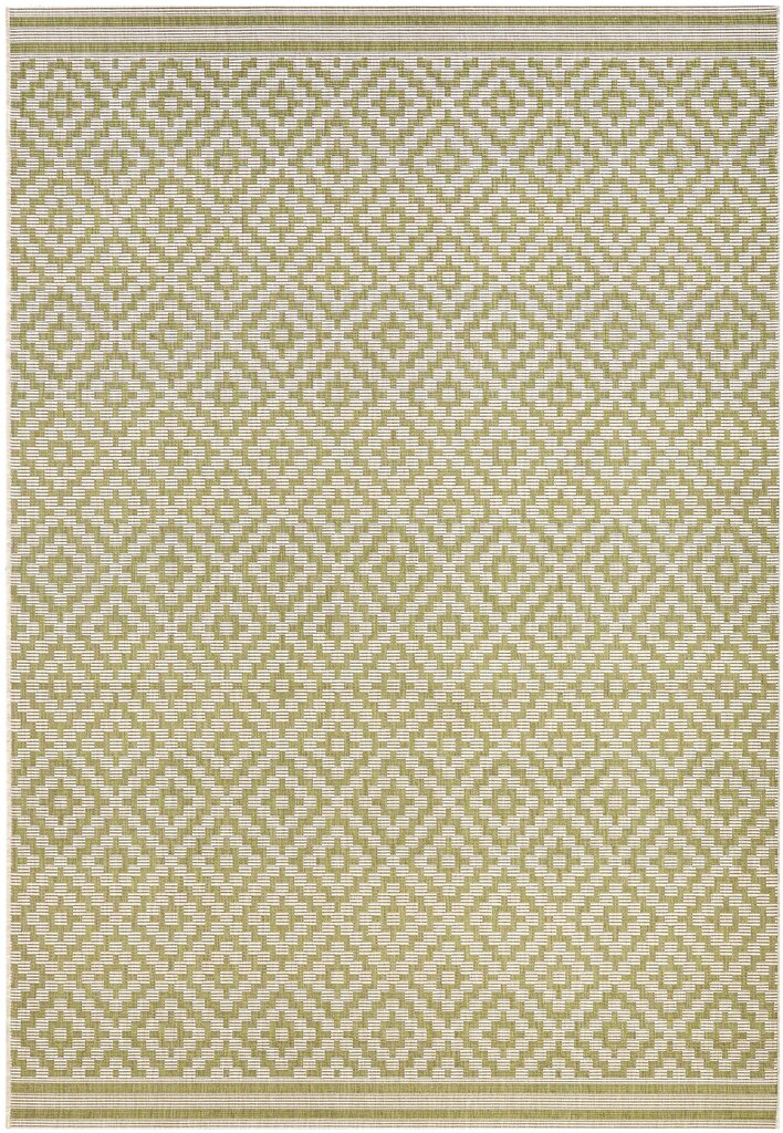 Vaip NORTHRUGS Meadow Raute Green Cream, 160x230 cm hind ja info | Vaibad | kaup24.ee