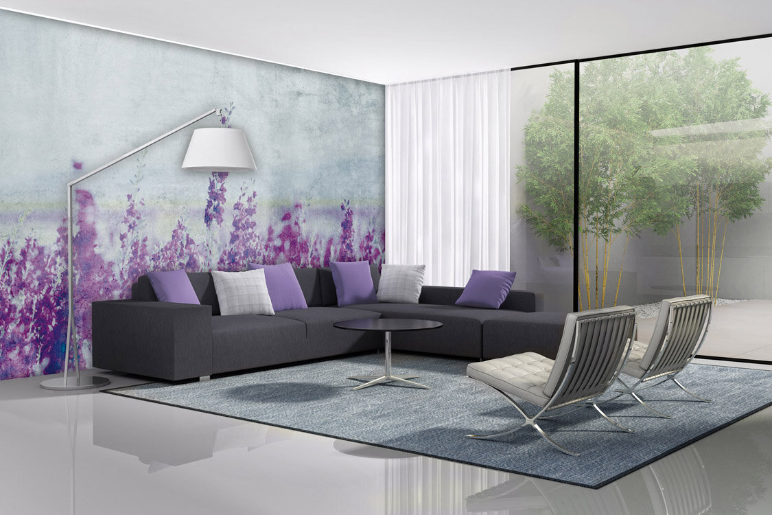 Fototapeet - Lavendel hallile taustale 375x250 cm цена и информация | Fototapeedid | kaup24.ee