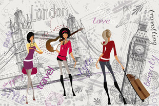 Fototapeet - Londoni stiil 375x250 cm hind ja info | Lastetoa fototapeedid | kaup24.ee