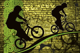 Fototapeet - BMX jalgratas punane 375x250 cm hind ja info | Lastetoa fototapeedid | kaup24.ee