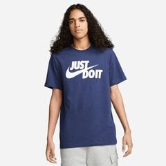 Nike meeste T-särk NSW TEE JUST DO IT SWOOSH, tumesinine hind ja info | Meeste T-särgid | kaup24.ee