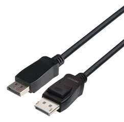 DELTACO DisplayPort cable, DP 1.4, 8K@60Hz, 2m, black hind ja info | Kaablid ja juhtmed | kaup24.ee