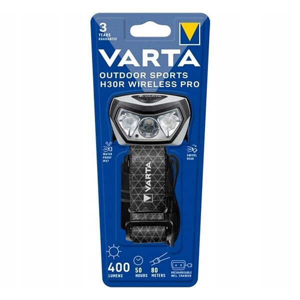 Laetav esilatern Varta H30R Pro Wireless 18650 цена и информация | Taskulambid, prožektorid | kaup24.ee