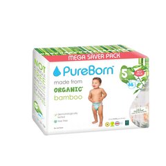 Подгузники PureBorn с клипсами размер 5 Mega Pack 11-18кг 88шт цена и информация | Подгузники | kaup24.ee