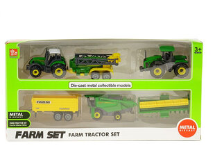 Traktorite, kombaini komplekt, metall+plast Farm Set 6 OSA 12965 цена и информация | Игрушки для мальчиков | kaup24.ee