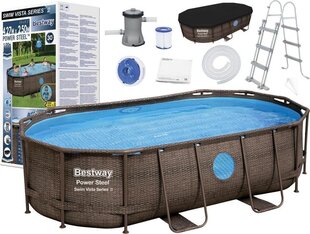 Ujumisbassein Bestway Power Steel Swim Vista 427x250x100 cm hind ja info | Basseinid | kaup24.ee