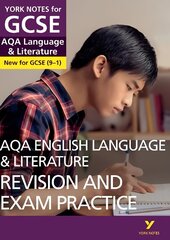 AQA English Language & Literature REVISION AND EXAM PRACTICE GUIDE: York Notes for GCSE (9-1): - everything you need to catch up, study and prepare for 2022 and 2023 assessments and exams цена и информация | Книги для подростков и молодежи | kaup24.ee