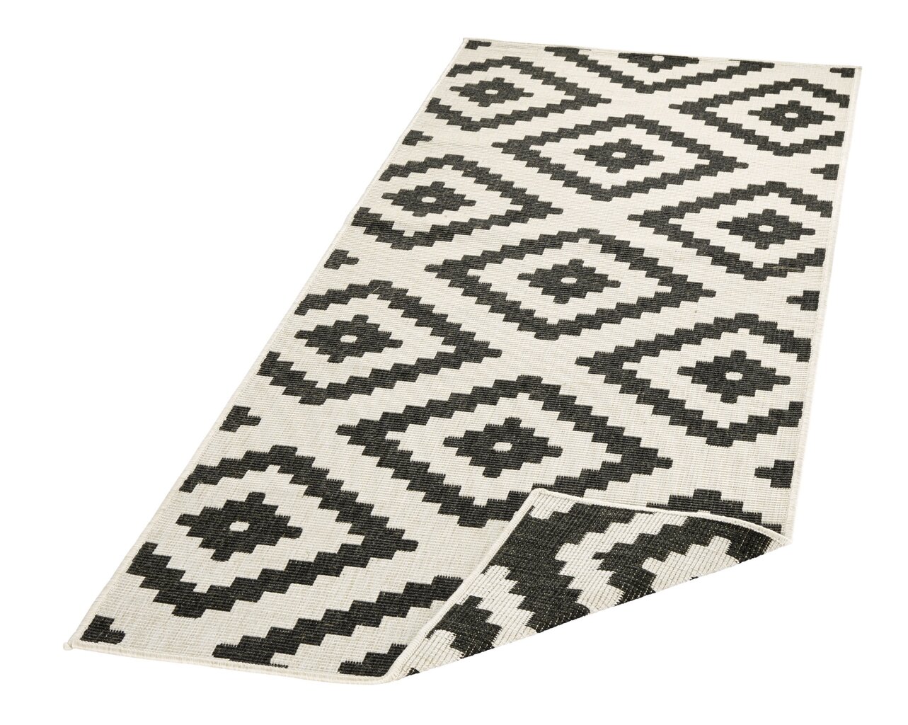 Vaip NORTHRUGS Twin Malta Black Cream, 80x250 cm hind ja info | Vaibad | kaup24.ee