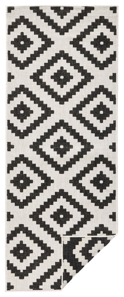 Vaip NORTHRUGS Twin Malta Black Cream, 80x250 cm hind ja info | Vaibad | kaup24.ee