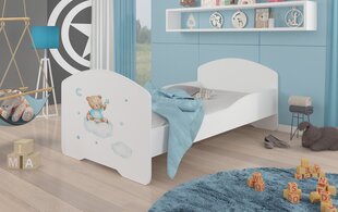 Кровать ADRK Furniture Pepe Teddy Bear and Cloud, 160x80 см, белая цена и информация | Детские кровати | kaup24.ee