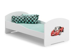 Voodi ADRK Furniture Pepe Red Car, 160x80 cm, valge цена и информация | Детские кровати | kaup24.ee
