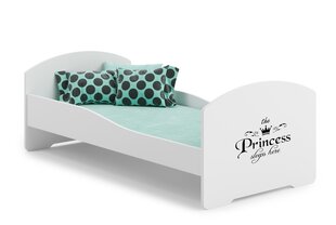 Кровать ADRK Furniture Pepe Princess Black, 160x80 см, белая цена и информация | Детские кровати | kaup24.ee