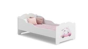 Voodi ADRK Furniture Ximena Cat in a Car, 160x80 cm, valge цена и информация | Детские кровати | kaup24.ee