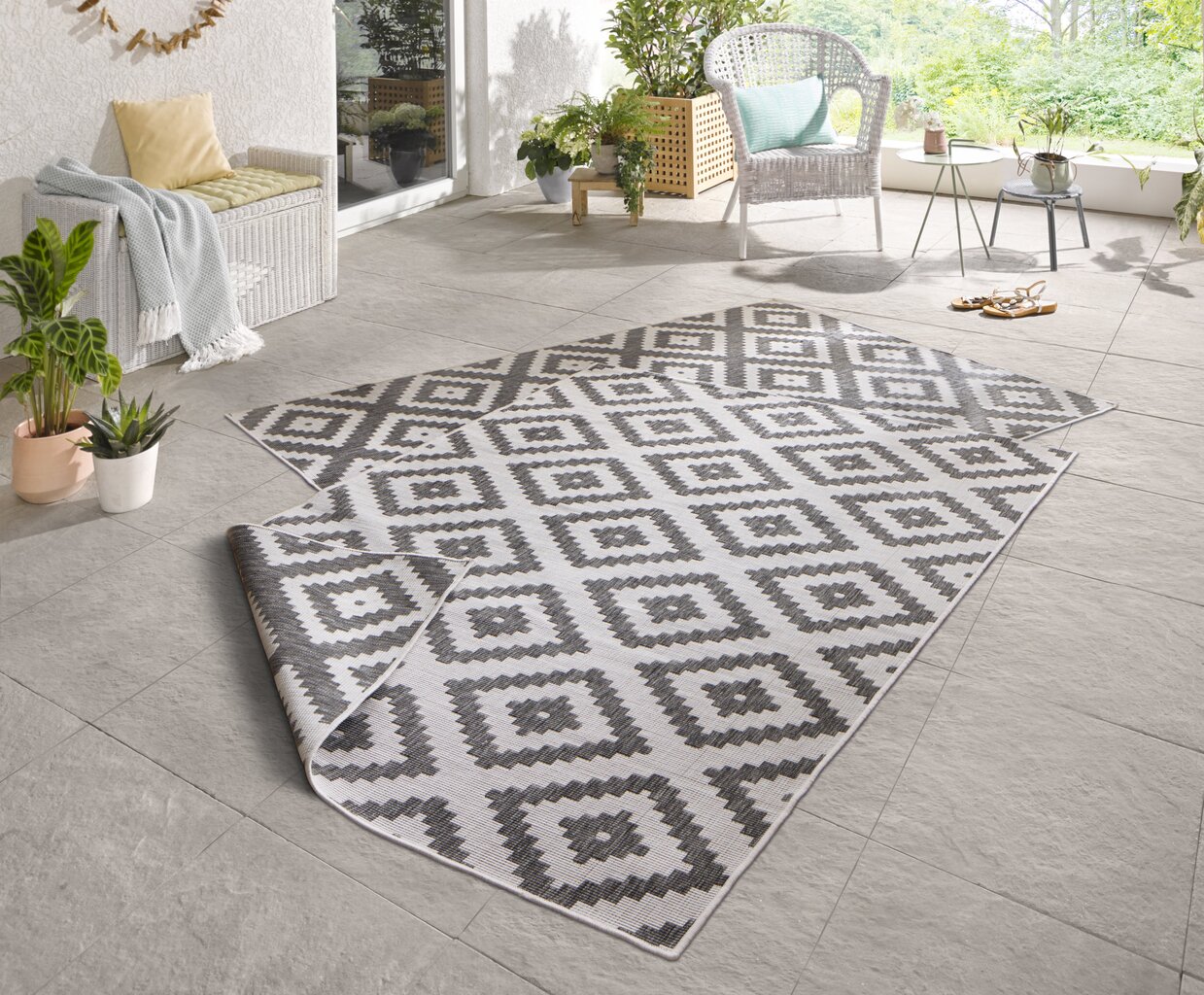 Vaip NORTHRUGS Twin Malta Grey Cream, 200x290 cm hind ja info | Vaibad | kaup24.ee