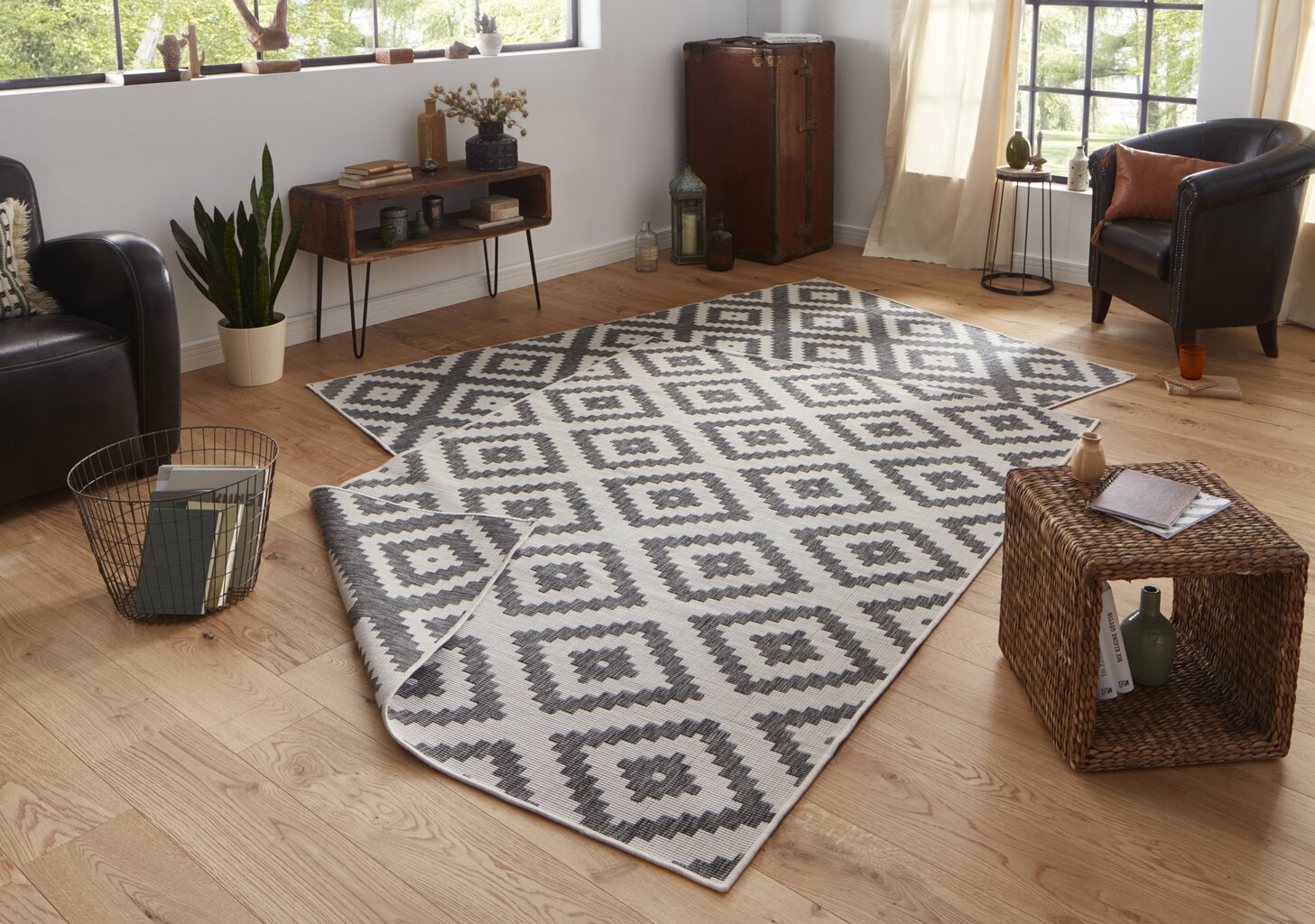 Vaip NORTHRUGS Twin Malta Grey Cream, 200x290 cm hind ja info | Vaibad | kaup24.ee