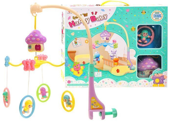 Beebivoodi karussell ZA1751, pastelsetes toonides цена и информация | Imikute mänguasjad | kaup24.ee