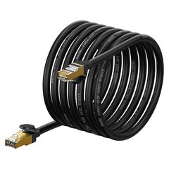 Сетевой кабель Baseus Ethernet RJ45, 10 Гбит/с, 8 м (черный) цена и информация | Кабели и провода | kaup24.ee