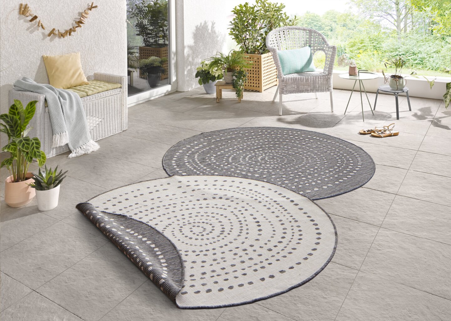 Vaip NORTHRUGS Twin Bali Grey Cream, 200x200 cm hind ja info | Vaibad | kaup24.ee