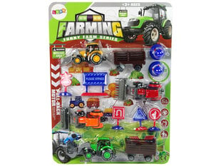 Комплект тракторов с дорожными знаками цена и информация | Игрушки для мальчиков | kaup24.ee