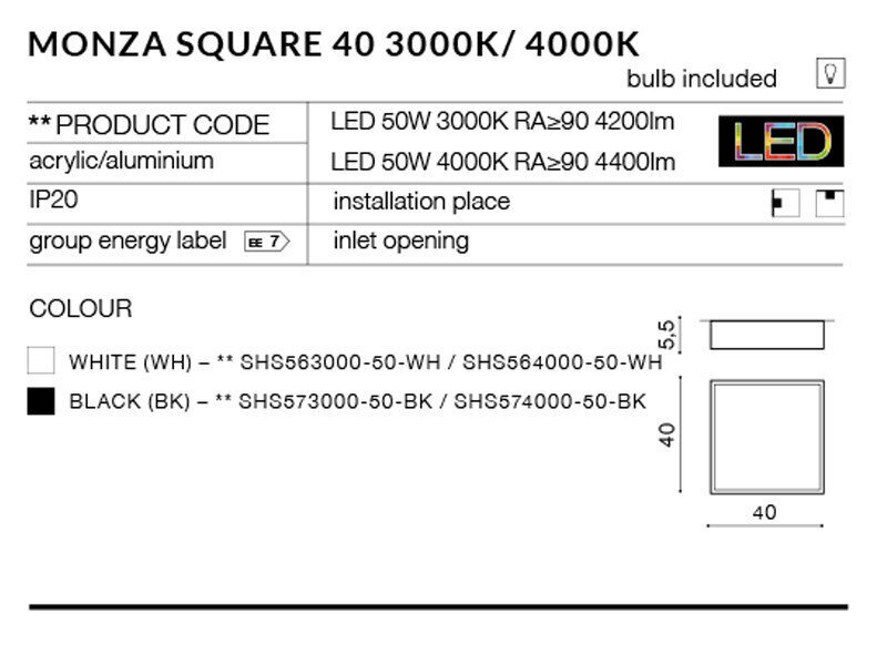 Laevalgusti AZzardo Monza sq AZ2274 hind ja info | Laelambid | kaup24.ee