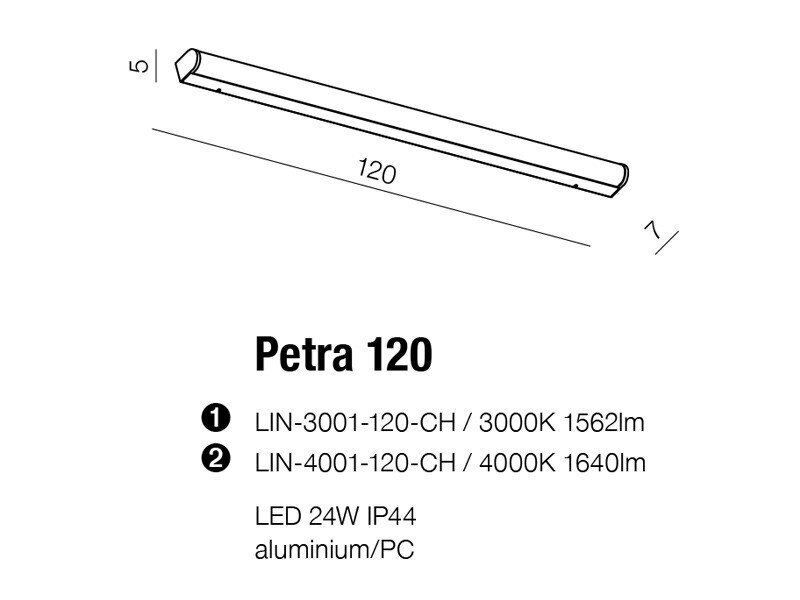 Vannitoa seinavalgusti AZzardo Petra AZ2087 hind ja info | Seinavalgustid | kaup24.ee